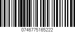 Código de barras (EAN, GTIN, SKU, ISBN): '0746775165222'