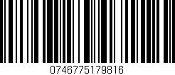 Código de barras (EAN, GTIN, SKU, ISBN): '0746775179816'