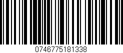 Código de barras (EAN, GTIN, SKU, ISBN): '0746775181338'