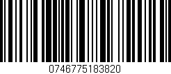 Código de barras (EAN, GTIN, SKU, ISBN): '0746775183820'