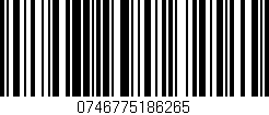 Código de barras (EAN, GTIN, SKU, ISBN): '0746775186265'