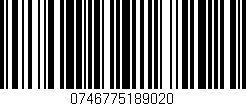 Código de barras (EAN, GTIN, SKU, ISBN): '0746775189020'