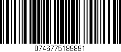 Código de barras (EAN, GTIN, SKU, ISBN): '0746775189891'