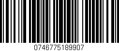 Código de barras (EAN, GTIN, SKU, ISBN): '0746775189907'