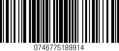 Código de barras (EAN, GTIN, SKU, ISBN): '0746775189914'