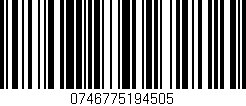 Código de barras (EAN, GTIN, SKU, ISBN): '0746775194505'