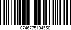 Código de barras (EAN, GTIN, SKU, ISBN): '0746775194550'