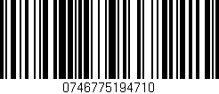 Código de barras (EAN, GTIN, SKU, ISBN): '0746775194710'