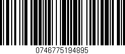 Código de barras (EAN, GTIN, SKU, ISBN): '0746775194895'
