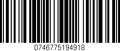 Código de barras (EAN, GTIN, SKU, ISBN): '0746775194918'