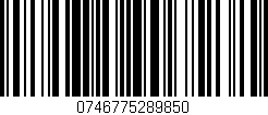 Código de barras (EAN, GTIN, SKU, ISBN): '0746775289850'