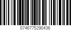 Código de barras (EAN, GTIN, SKU, ISBN): '0746775290436'