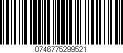 Código de barras (EAN, GTIN, SKU, ISBN): '0746775299521'
