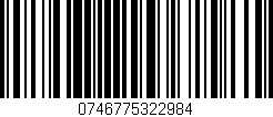 Código de barras (EAN, GTIN, SKU, ISBN): '0746775322984'
