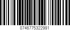 Código de barras (EAN, GTIN, SKU, ISBN): '0746775322991'