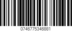 Código de barras (EAN, GTIN, SKU, ISBN): '0746775346881'