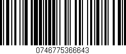 Código de barras (EAN, GTIN, SKU, ISBN): '0746775366643'