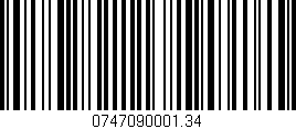 Código de barras (EAN, GTIN, SKU, ISBN): '0747090001.34'