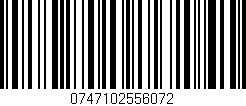 Código de barras (EAN, GTIN, SKU, ISBN): '0747102556072'