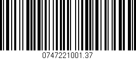 Código de barras (EAN, GTIN, SKU, ISBN): '0747221001.37'