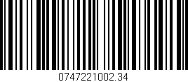 Código de barras (EAN, GTIN, SKU, ISBN): '0747221002.34'