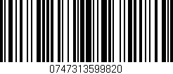 Código de barras (EAN, GTIN, SKU, ISBN): '0747313599820'