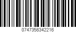 Código de barras (EAN, GTIN, SKU, ISBN): '0747356342216'