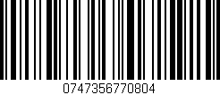 Código de barras (EAN, GTIN, SKU, ISBN): '0747356770804'