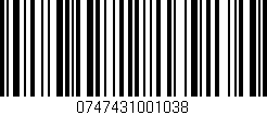 Código de barras (EAN, GTIN, SKU, ISBN): '0747431001038'
