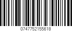 Código de barras (EAN, GTIN, SKU, ISBN): '0747752155618'