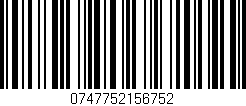 Código de barras (EAN, GTIN, SKU, ISBN): '0747752156752'