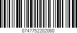 Código de barras (EAN, GTIN, SKU, ISBN): '0747752202060'