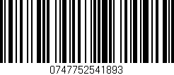 Código de barras (EAN, GTIN, SKU, ISBN): '0747752541893'