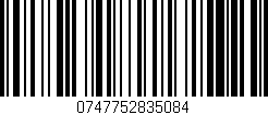 Código de barras (EAN, GTIN, SKU, ISBN): '0747752835084'