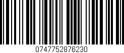 Código de barras (EAN, GTIN, SKU, ISBN): '0747752876230'