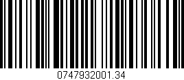 Código de barras (EAN, GTIN, SKU, ISBN): '0747932001.34'