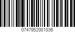 Código de barras (EAN, GTIN, SKU, ISBN): '0747952001036'