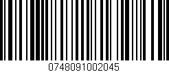 Código de barras (EAN, GTIN, SKU, ISBN): '0748091002045'
