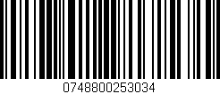 Código de barras (EAN, GTIN, SKU, ISBN): '0748800253034'