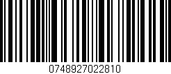 Código de barras (EAN, GTIN, SKU, ISBN): '0748927022810'