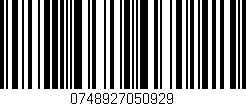 Código de barras (EAN, GTIN, SKU, ISBN): '0748927050929'