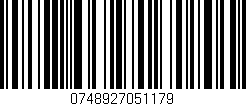 Código de barras (EAN, GTIN, SKU, ISBN): '0748927051179'