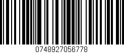 Código de barras (EAN, GTIN, SKU, ISBN): '0748927056778'