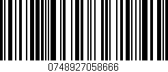 Código de barras (EAN, GTIN, SKU, ISBN): '0748927058666'