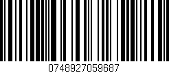 Código de barras (EAN, GTIN, SKU, ISBN): '0748927059687'