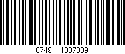 Código de barras (EAN, GTIN, SKU, ISBN): '0749111007309'