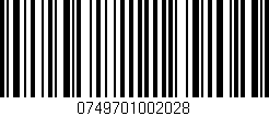 Código de barras (EAN, GTIN, SKU, ISBN): '0749701002028'