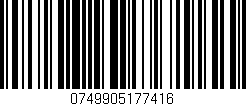 Código de barras (EAN, GTIN, SKU, ISBN): '0749905177416'