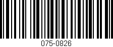 Código de barras (EAN, GTIN, SKU, ISBN): '075-0826'
