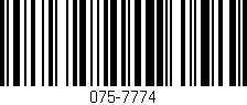 Código de barras (EAN, GTIN, SKU, ISBN): '075-7774'
